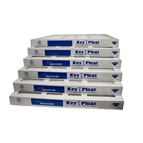 Assigned by Sterling Seal & Supply  (STCC) KP-20x20x1x6.AZ.DSC Furnace Air Filter  20x20x1 Purolator Key Pleat Extended Surface Pleated Air Filter  Mechanical MERV 8 (Pack of 6) - B07FCCYRBL